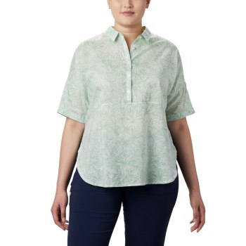 Dámské Košile Columbia PFG Sun Drifter 3/4 Sleeve Tunic Plus Size Mátově Zelená FXYSVU863